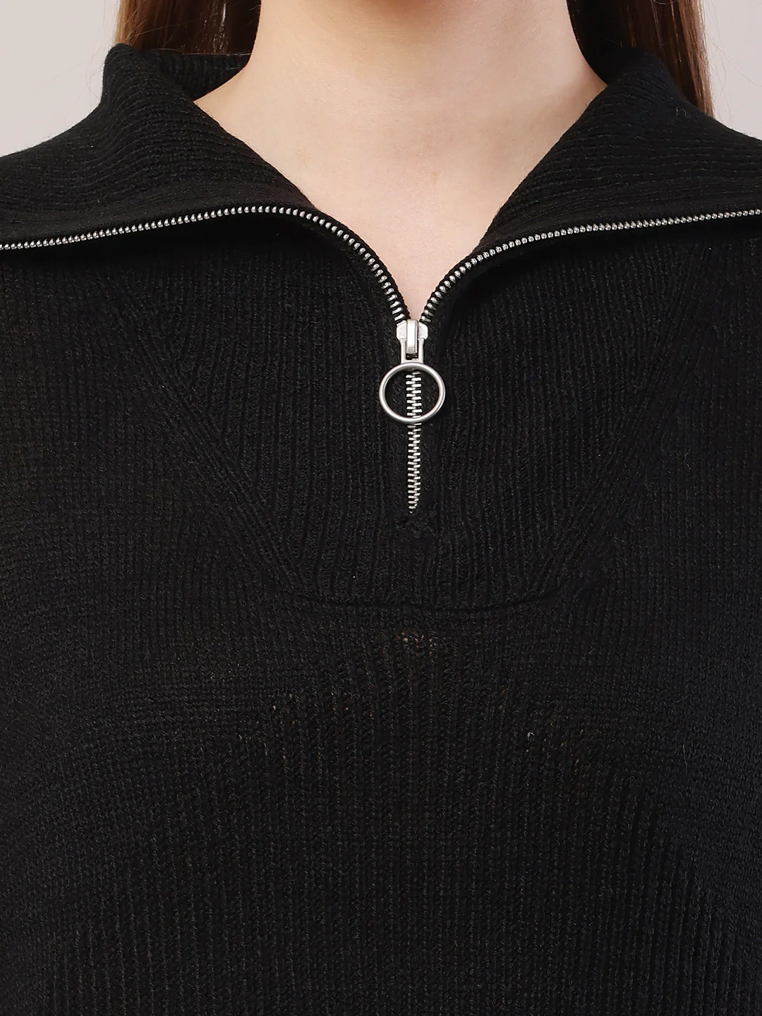 Women  Black Sweater Dress - Image 5