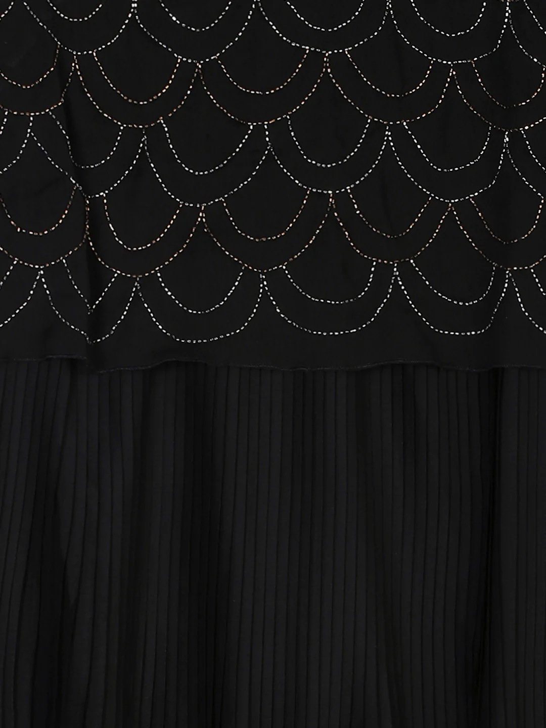 Women Black Sequinned Midi Dress - Image 8