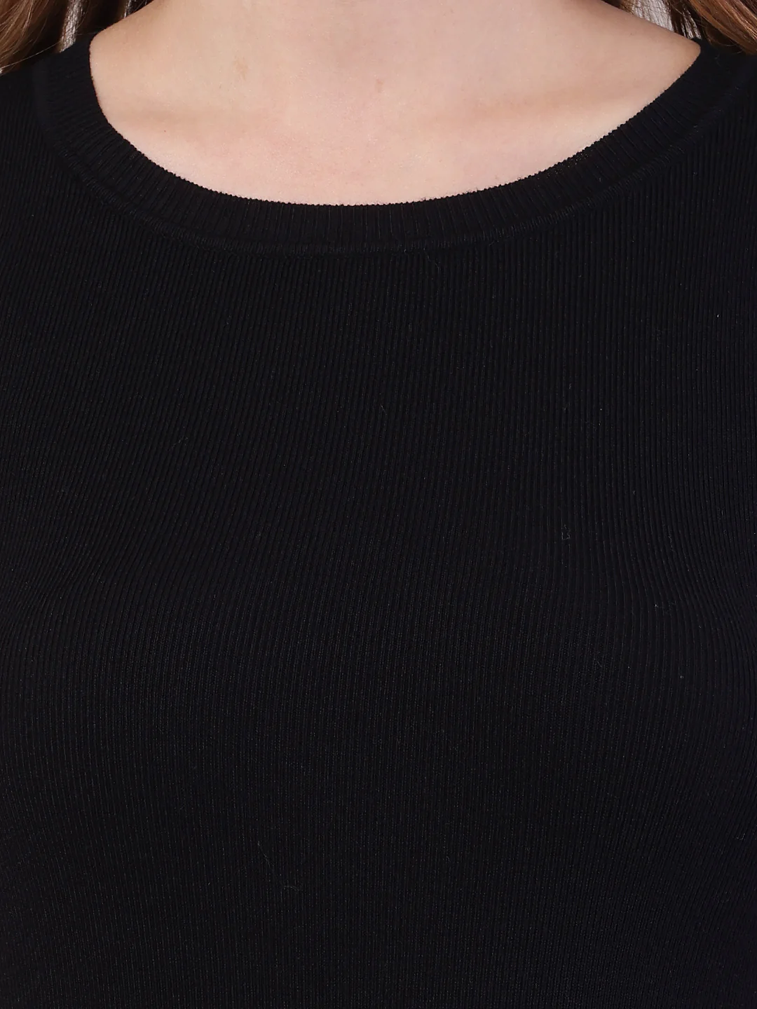 Women Black Viscose Sleeveless Round Neck Bodycon Dress - Image 5