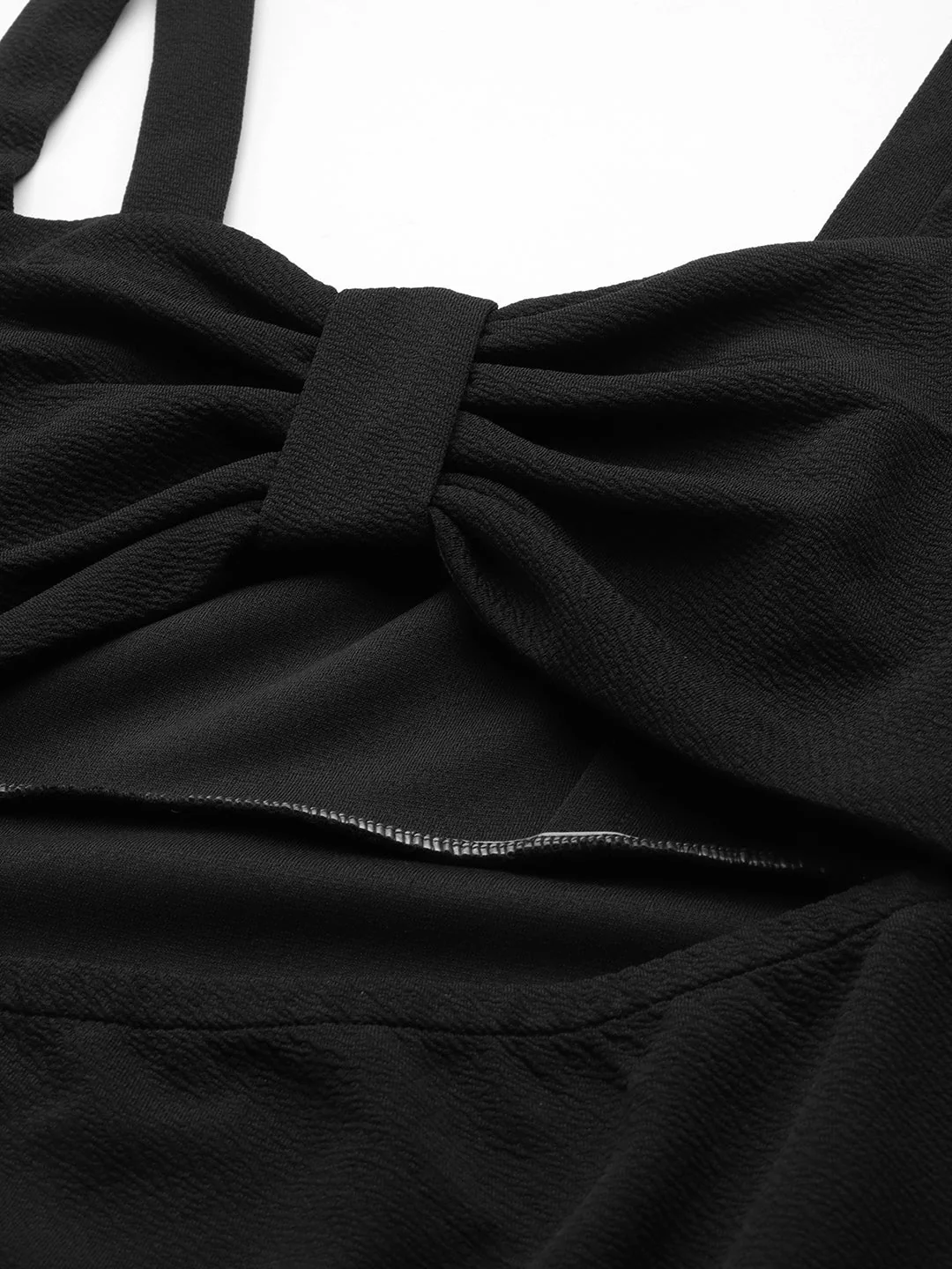 Women Black Waist Cut Out Bodycon Dress - Image 5