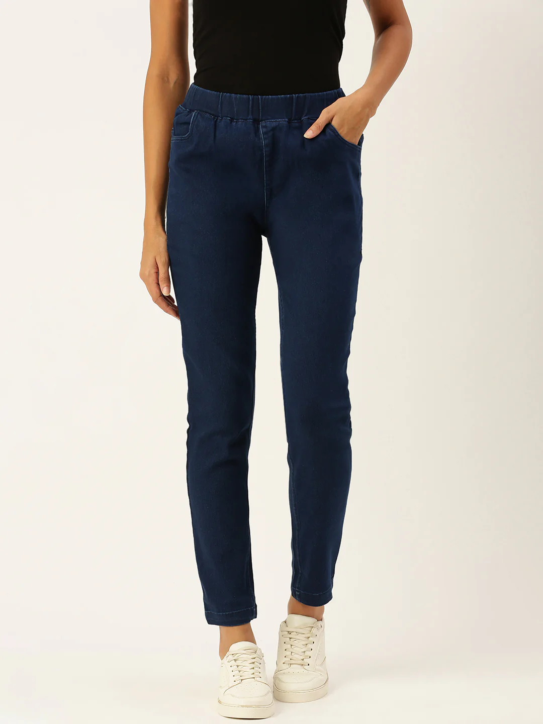Women Blue Casual Legging - Image 2