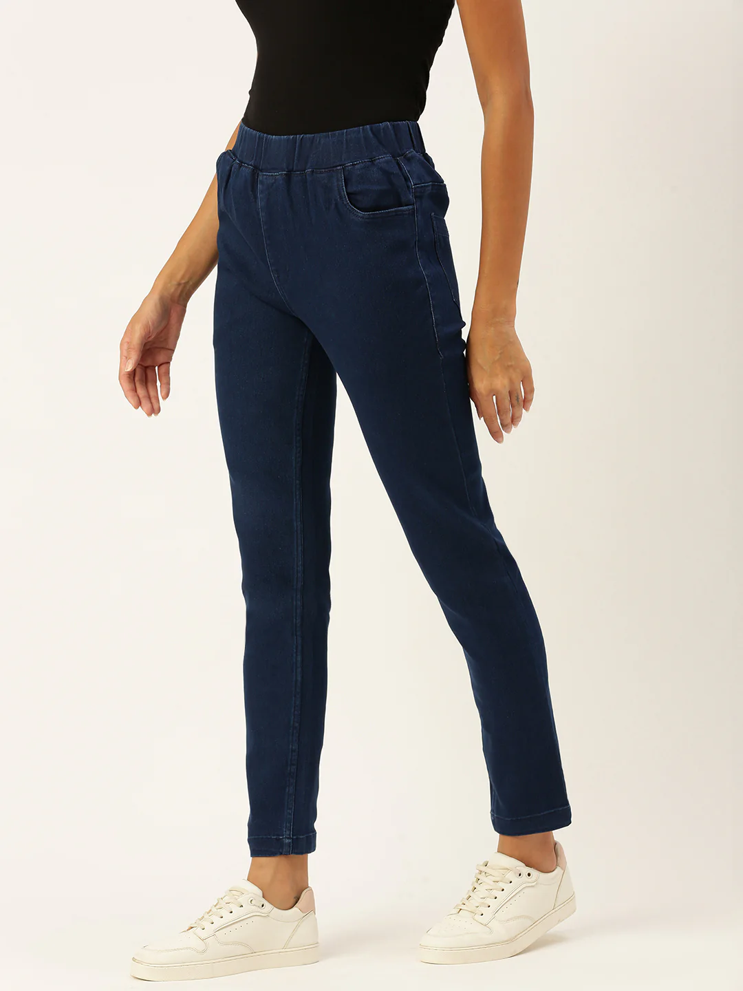 Women Blue Casual Legging - Image 3