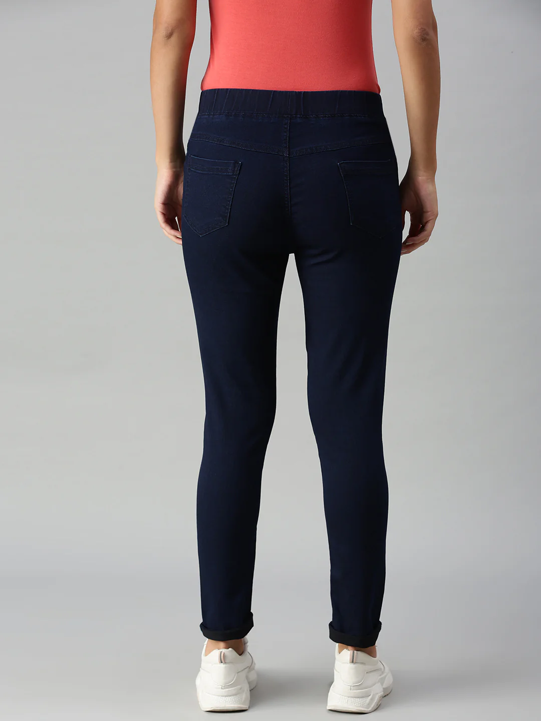 Women Blue Casual Legging - Image 3