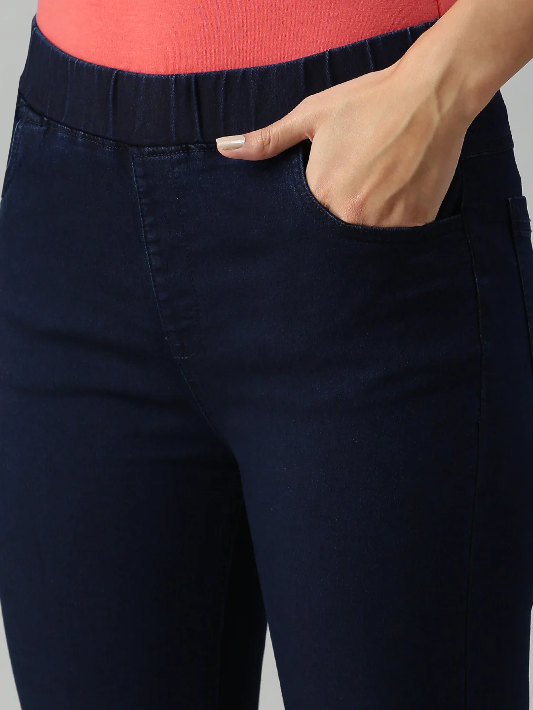 Women Blue Casual Legging - Image 5