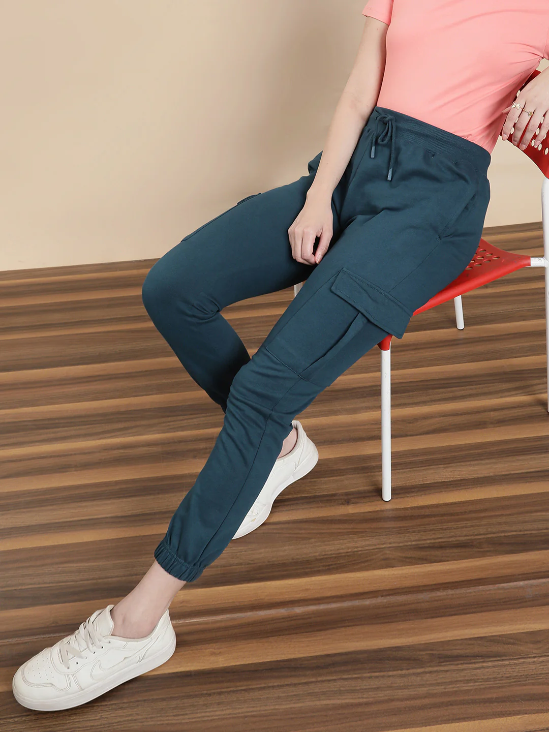 Women Blue Casual Jogger - Image 3