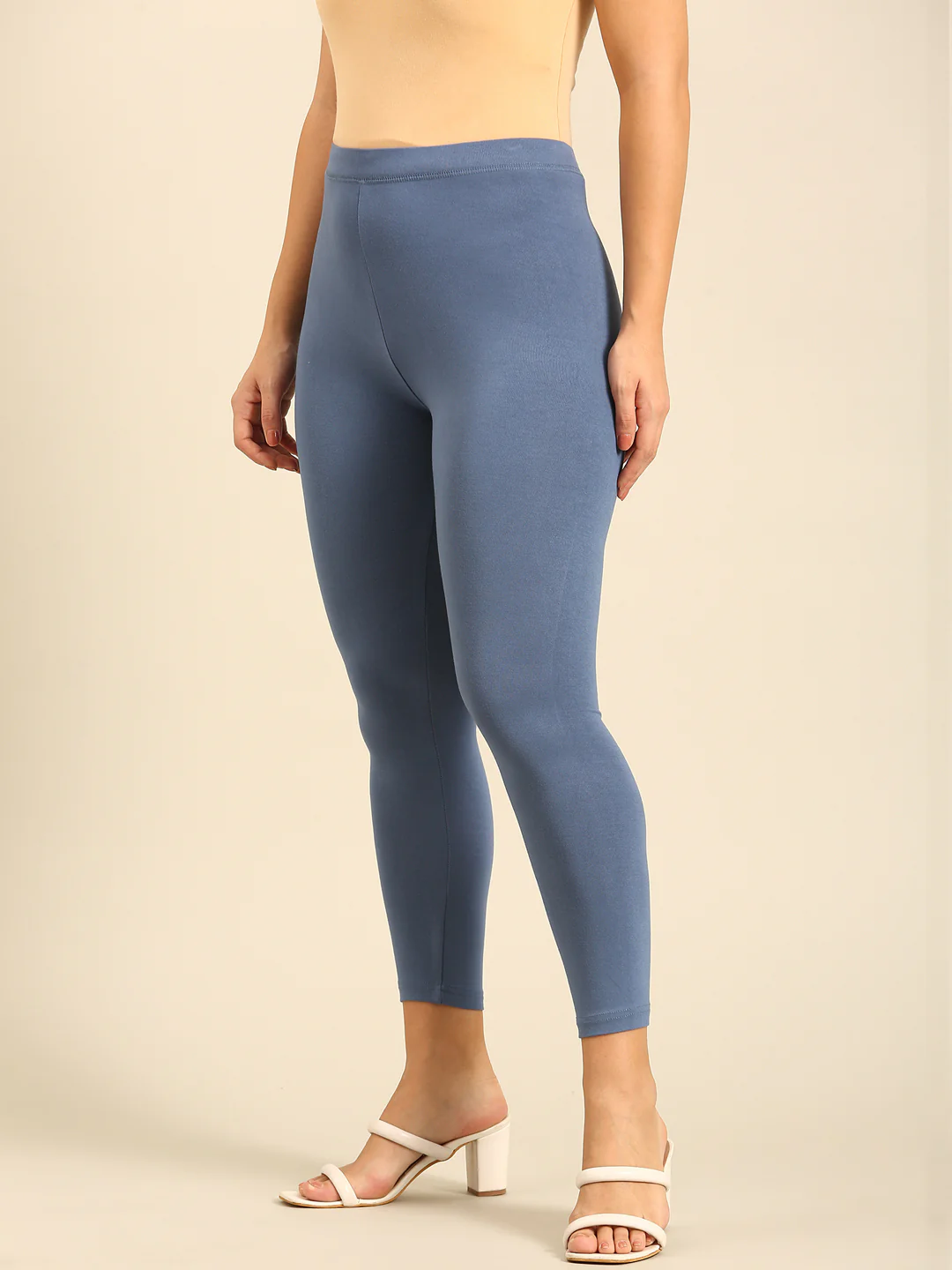 Women Blue Casual Leggings - Image 2
