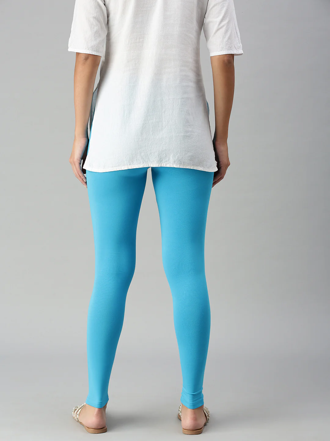 Women Blue Casual Leggings - Image 4