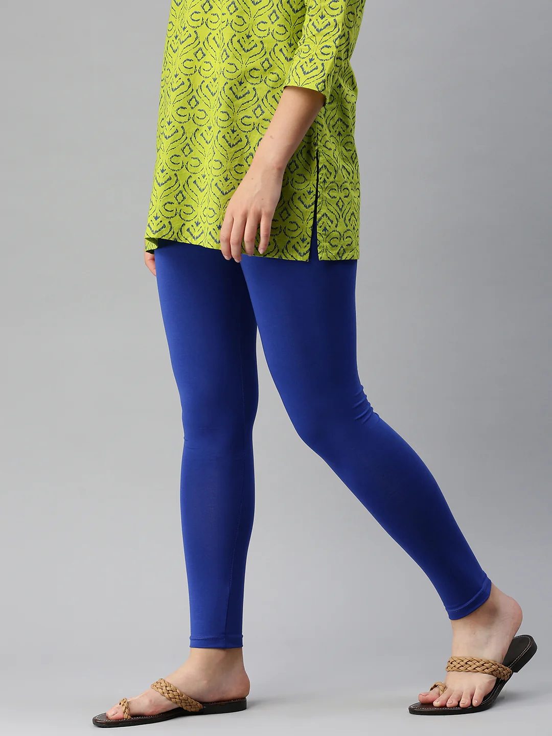 Women Blue Casual Leggings - Image 3
