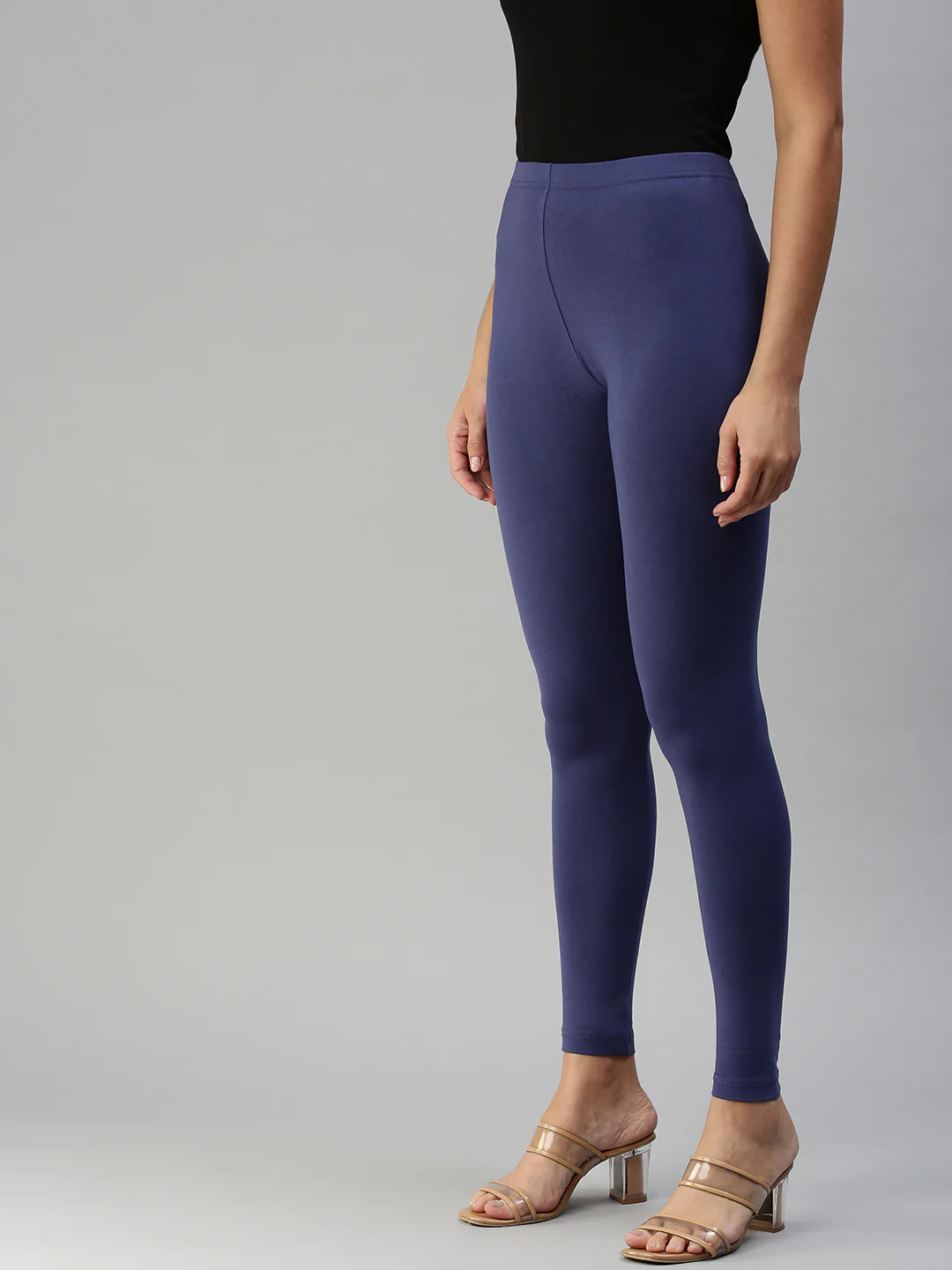 Women Blue Casual Leggings - Image 2