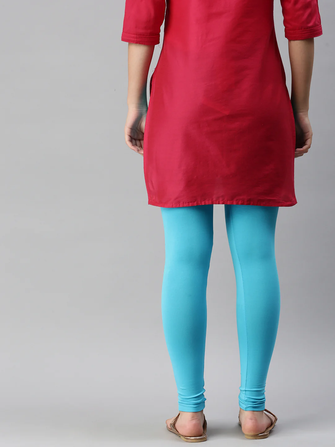 Women Blue Casual Leggings - Image 4