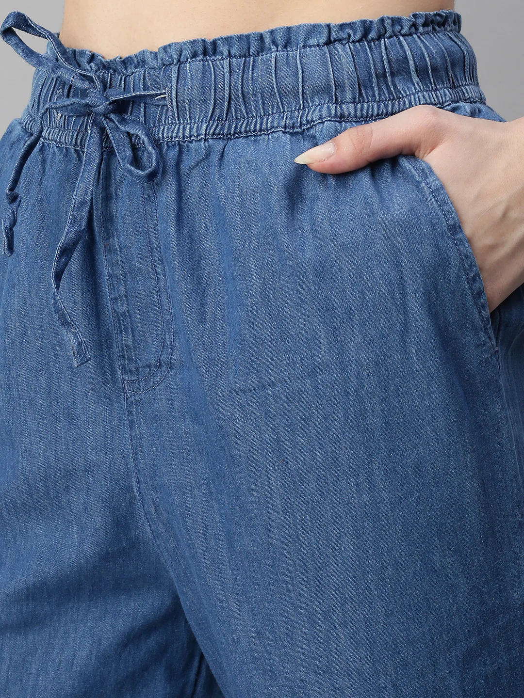 Women Blue Casual Palazzo - Image 5