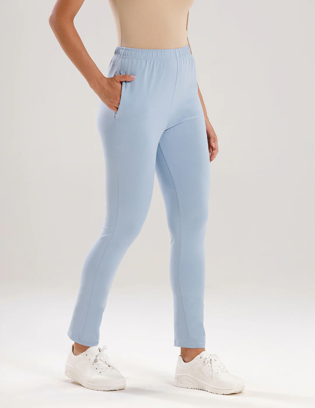 Women Blue Casual Pants - Image 3