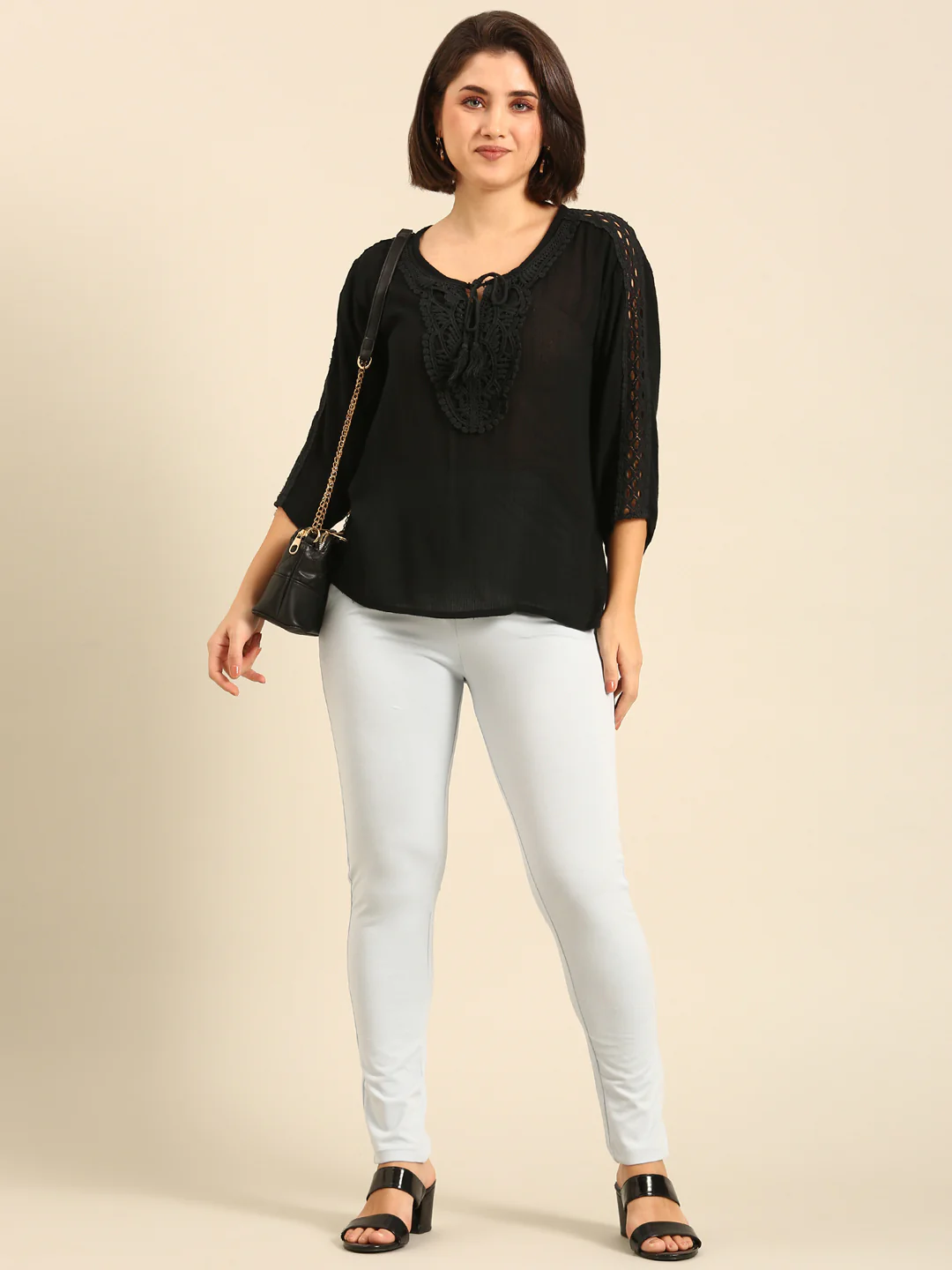 Women Blue Casual Pants - Image 5