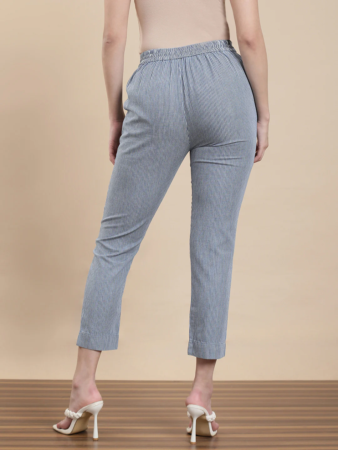 Women Blue Casual Pants - Image 2