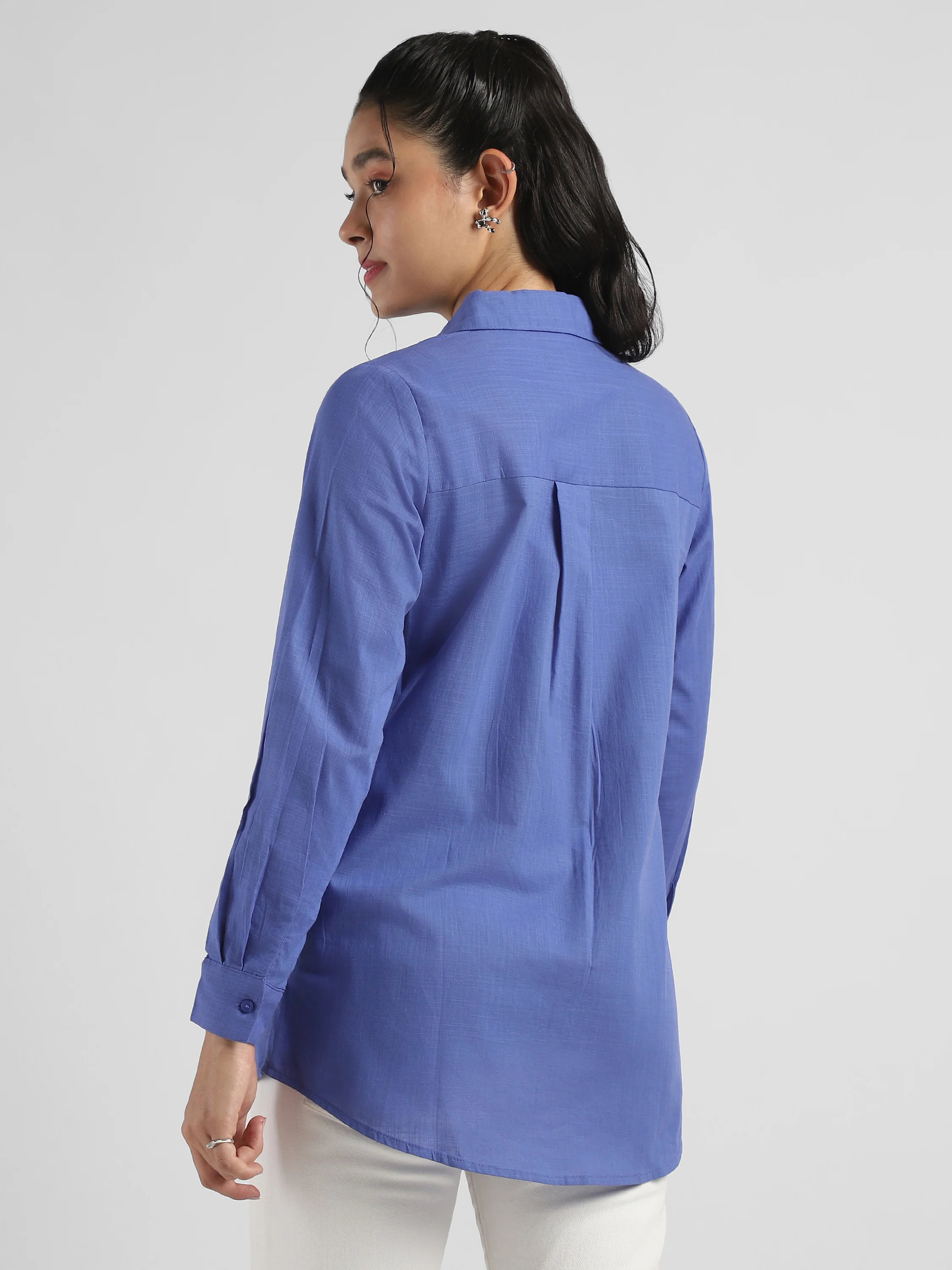 Women Cotton Oversized Shirt - Image 4