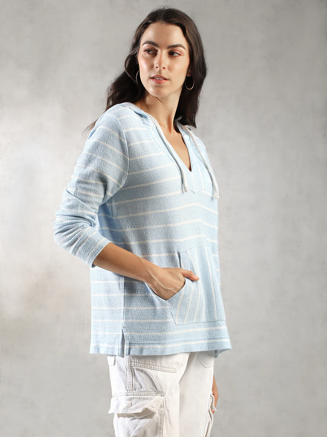 Women Blue Oversize Hoodie - Image 4