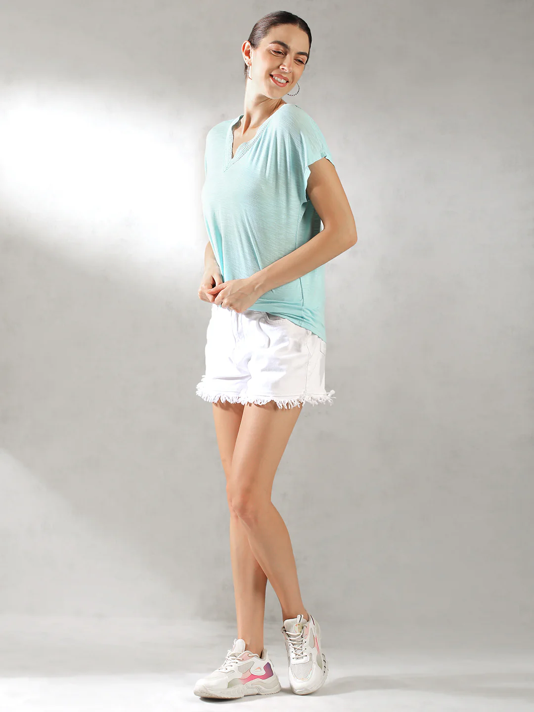 Women Blue Comfort Fit Casual Top - Image 2