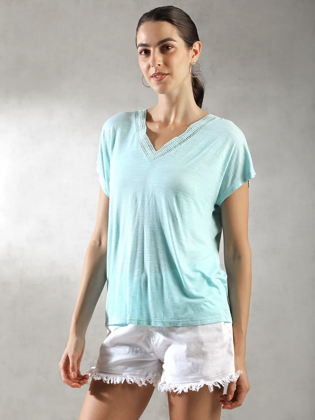 Women Blue Comfort Fit Casual Top - Image 3