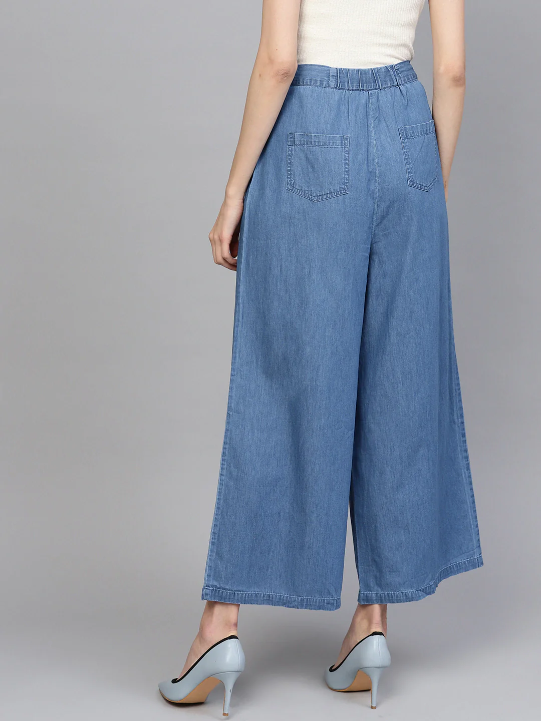 Women Blue Denim Pants - Image 3