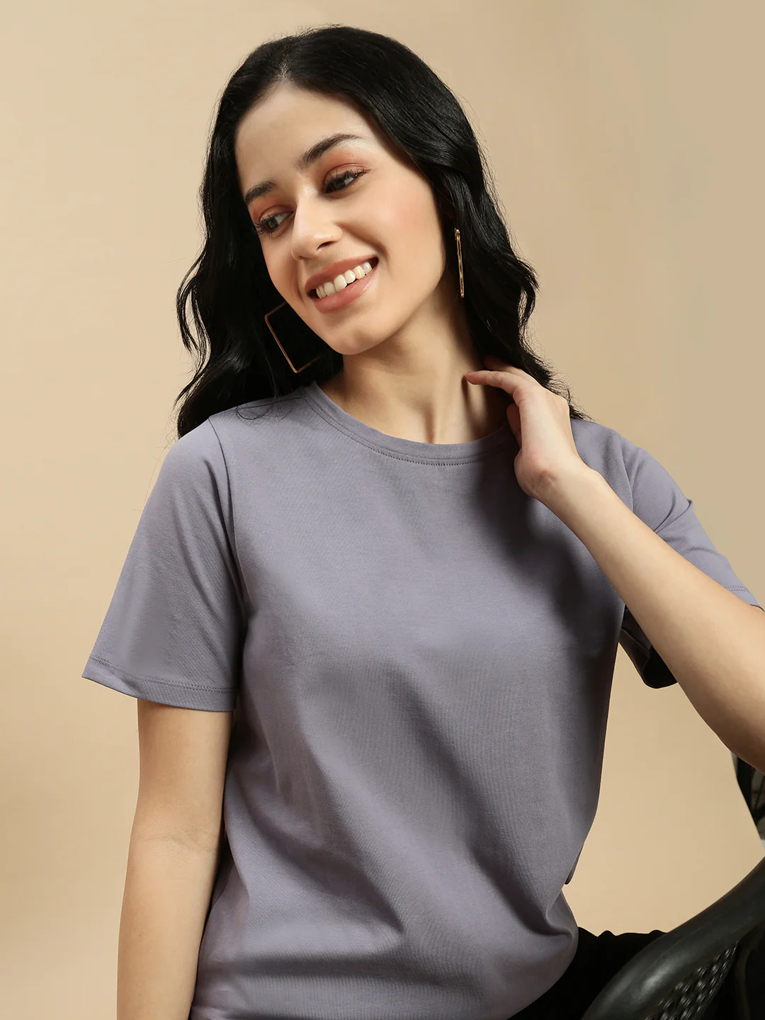 Women Blue Half Sleeve Top - Image 2