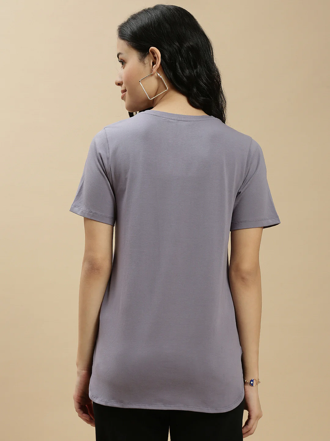 Women Blue Half Sleeve Top - Image 3