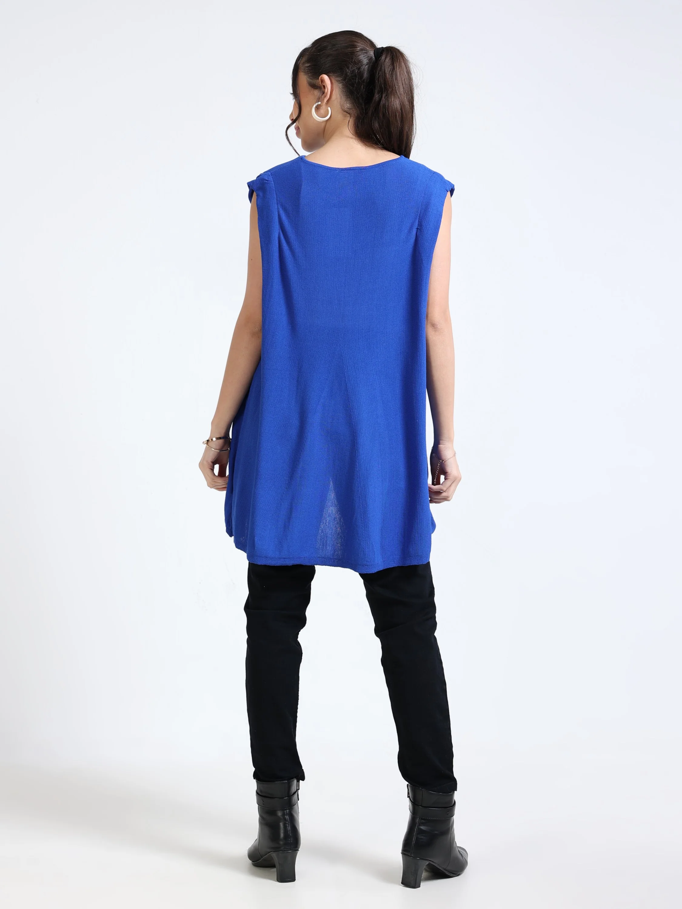 Women Blue High Low Top - Image 2