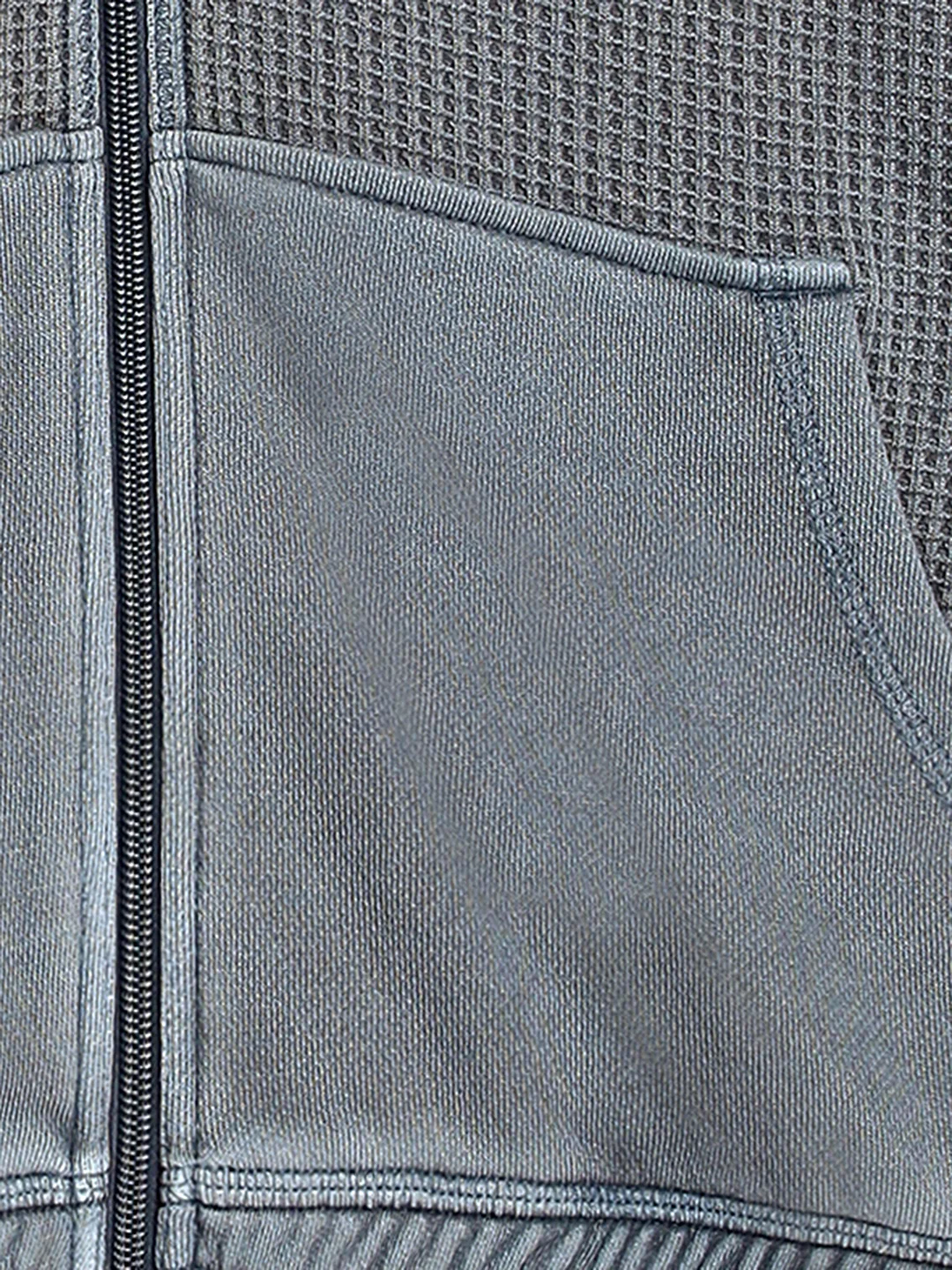 Women Blue Waffle textured Jacket - Image 8