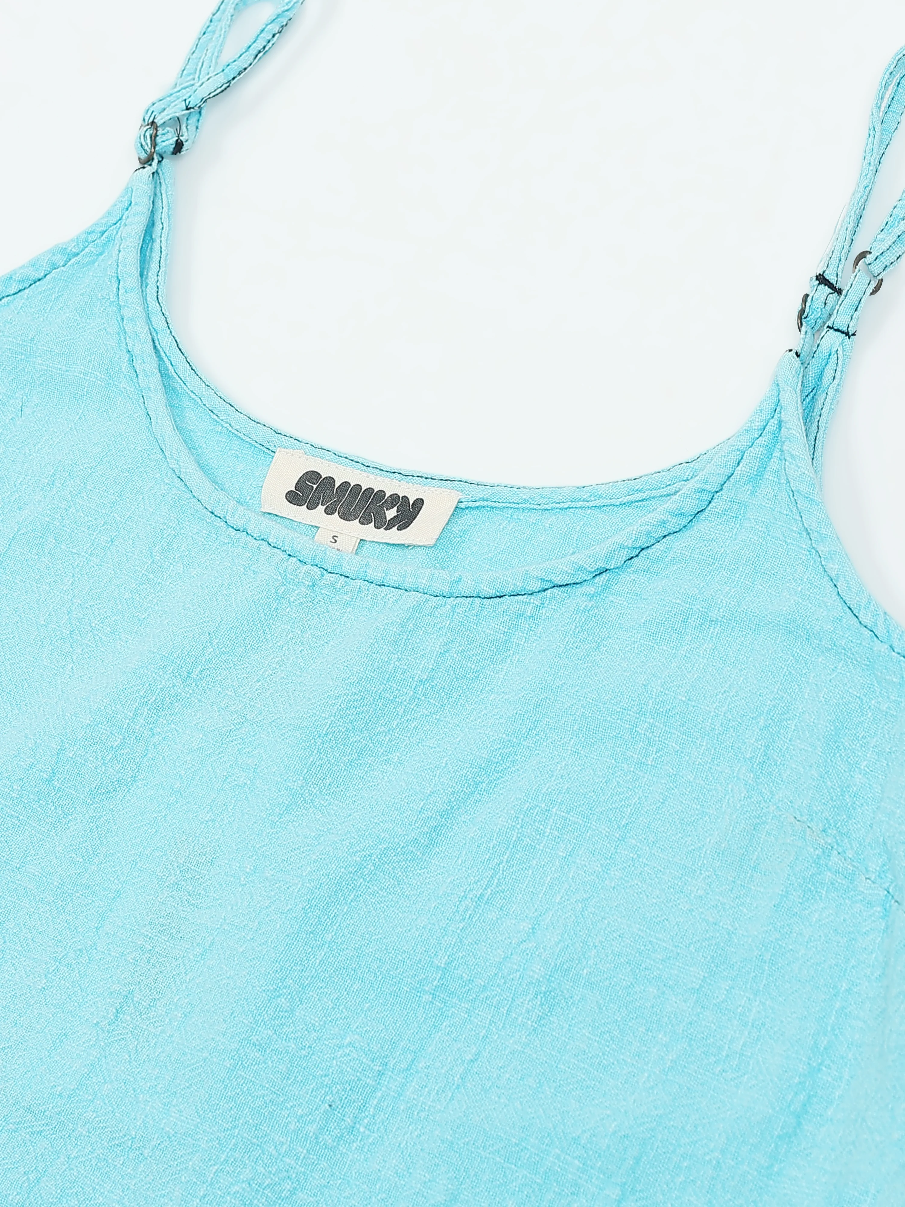 Women Blue Muslin A-Line Dress - Image 5