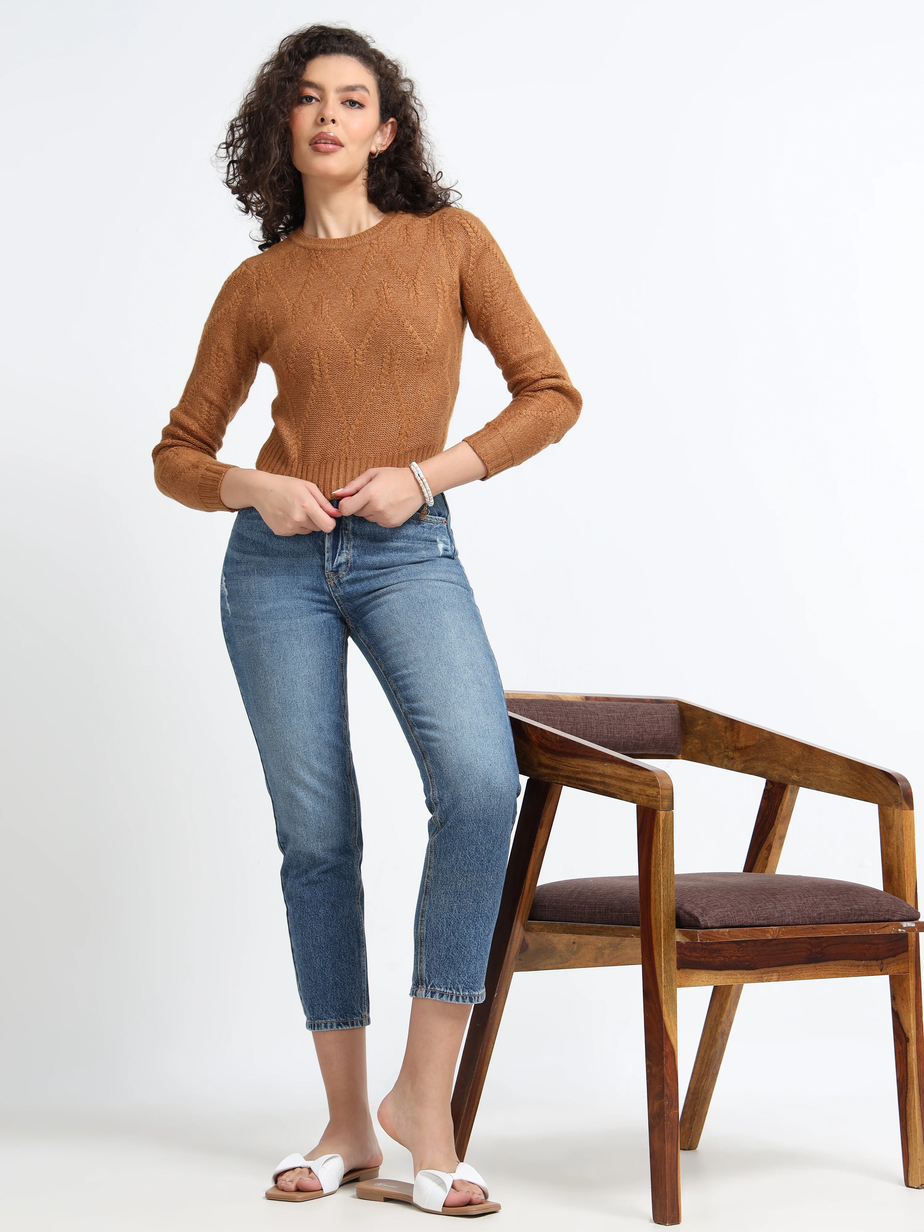 Women Blue Slim Fit Denims - Image 2
