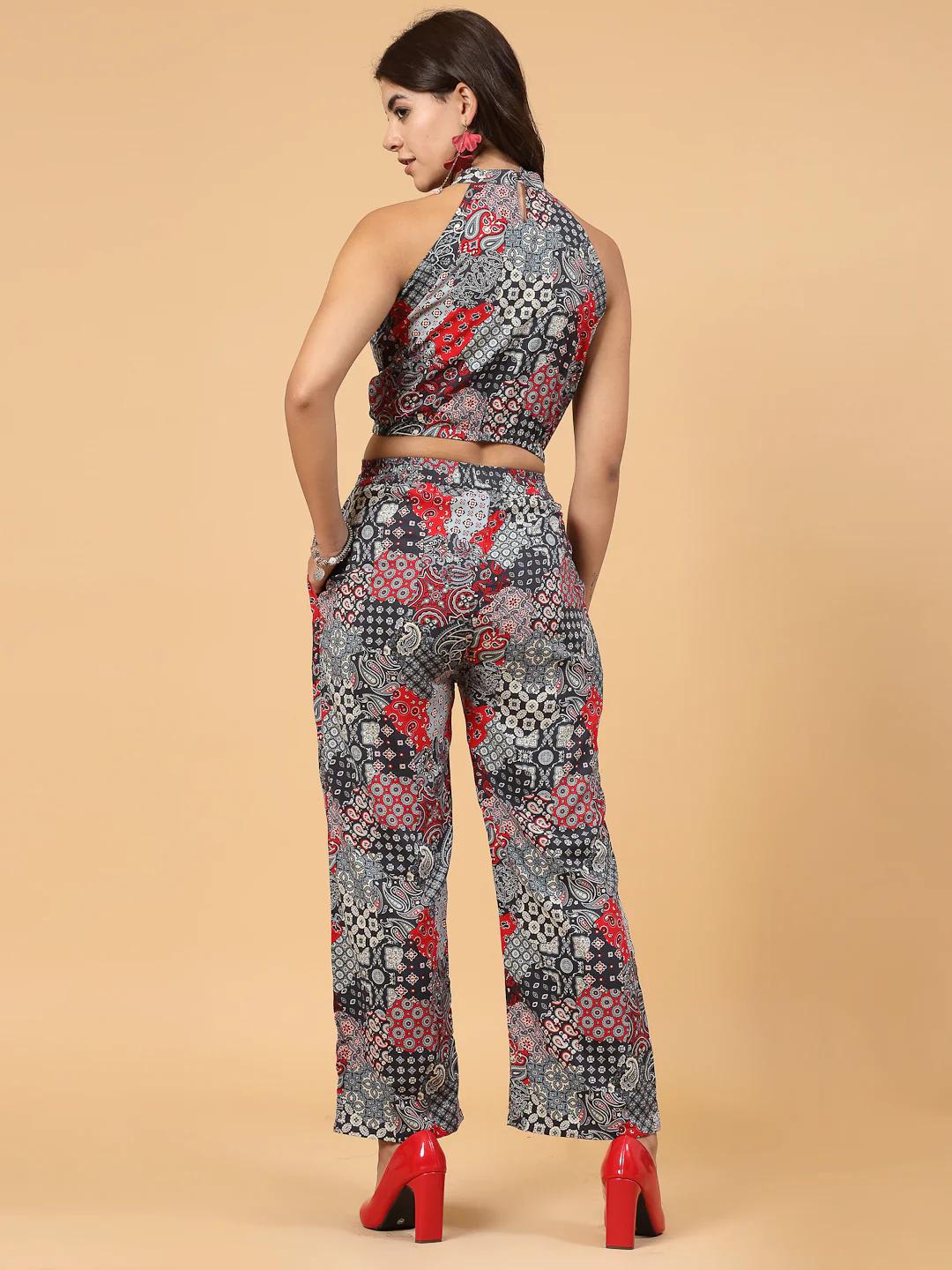 Women Blue Printed co-ords - Image 2