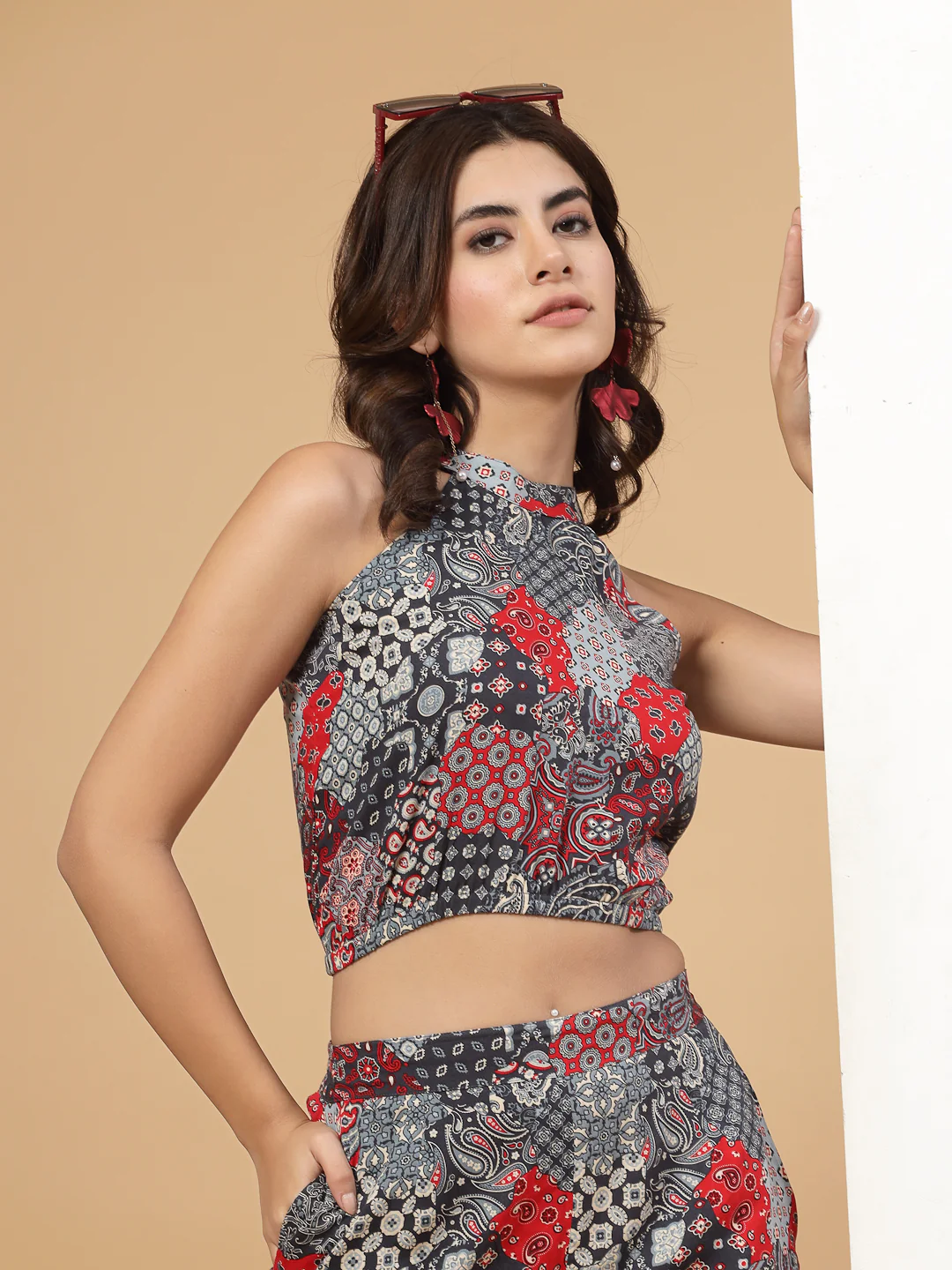 Women Blue Printed co-ords - Image 3