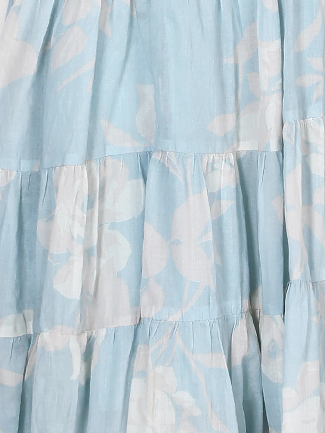 Women Sky Blue Printed Maxi Dress - Image 8