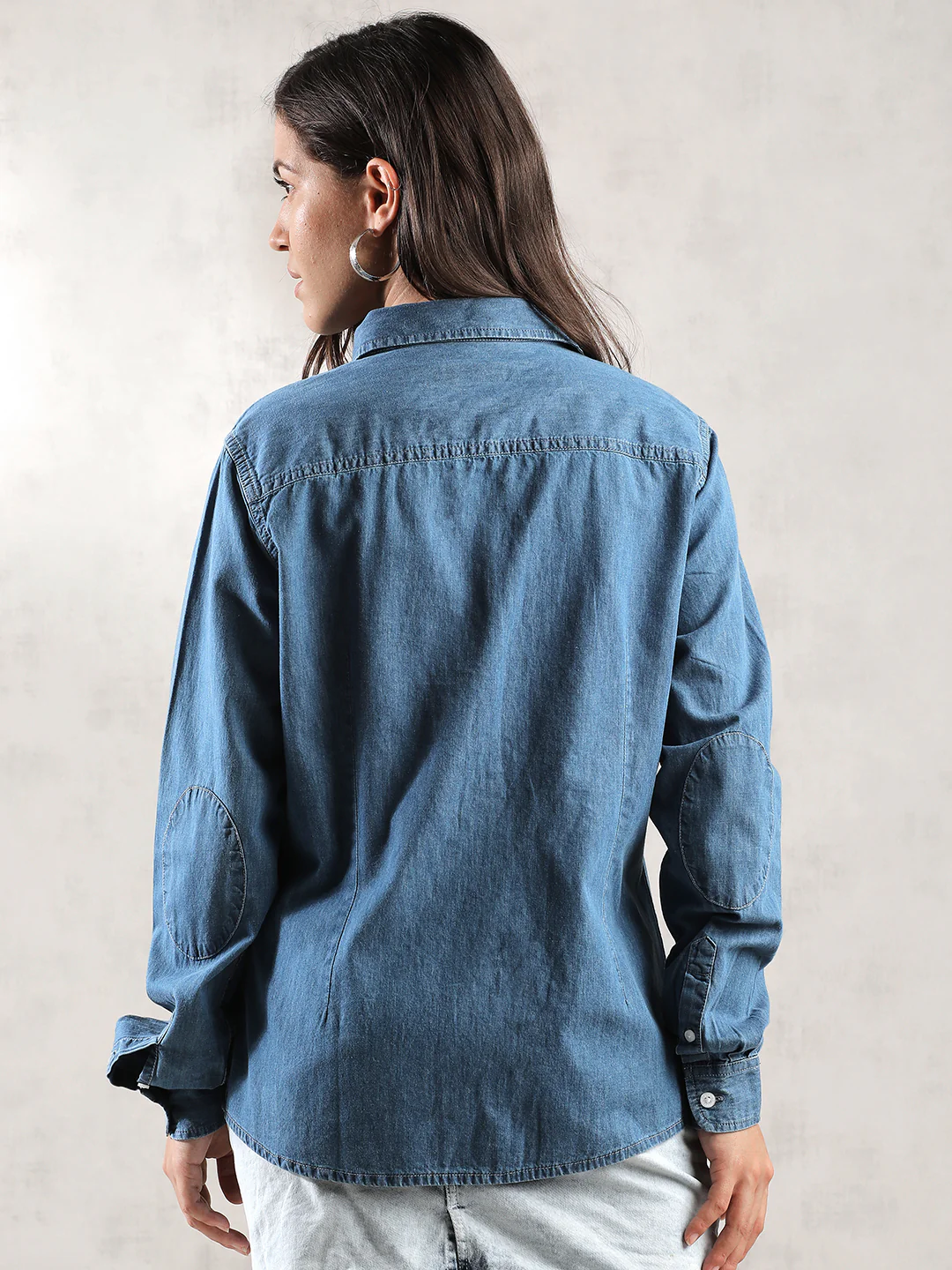 Women Blue Regular Fit Shirt - Image 4