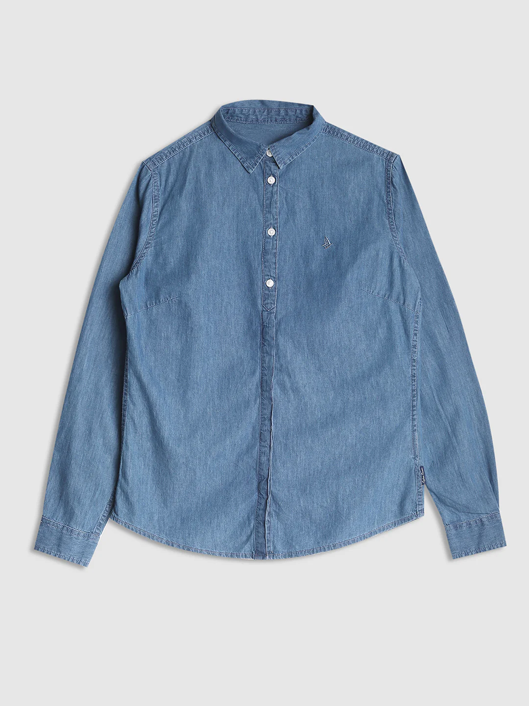 Women Blue Regular Fit Shirt - Image 7