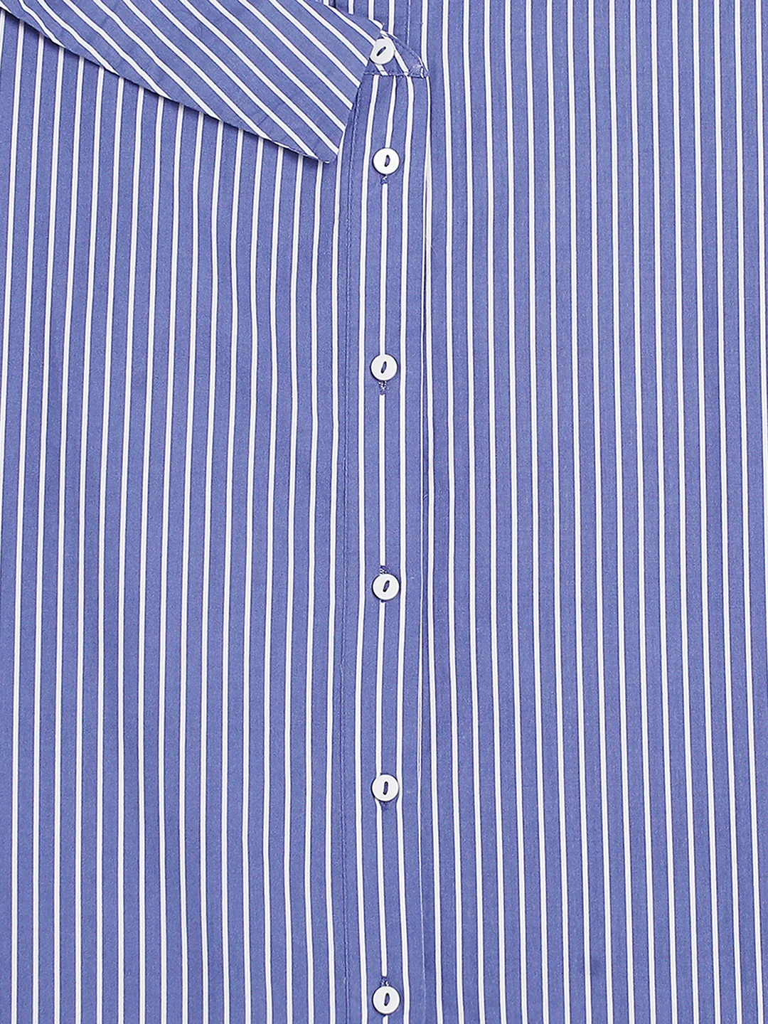 Women Blue Asymmetric Collar Shirt - Image 8