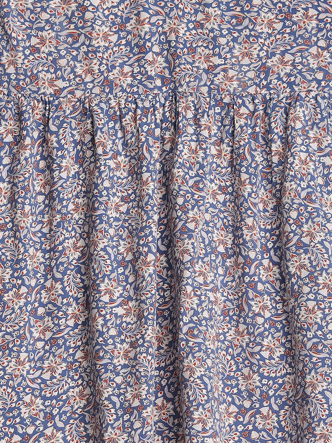 Women Blue Printed Long Length Skirt - Image 8
