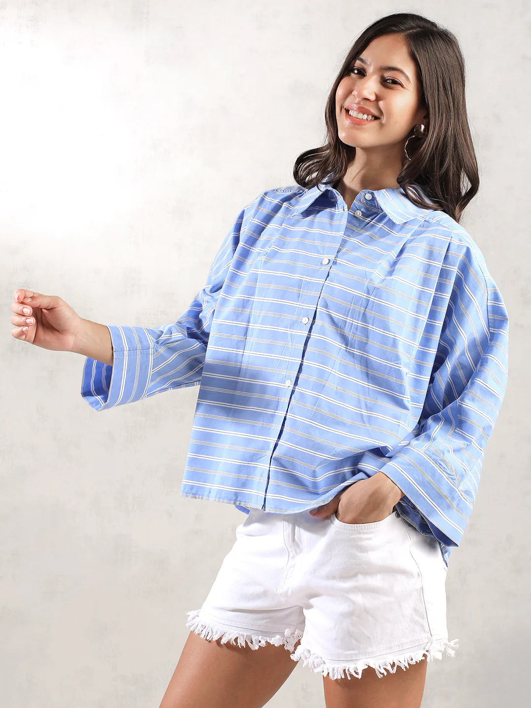 Women Blue Regular Fit Top - Image 2