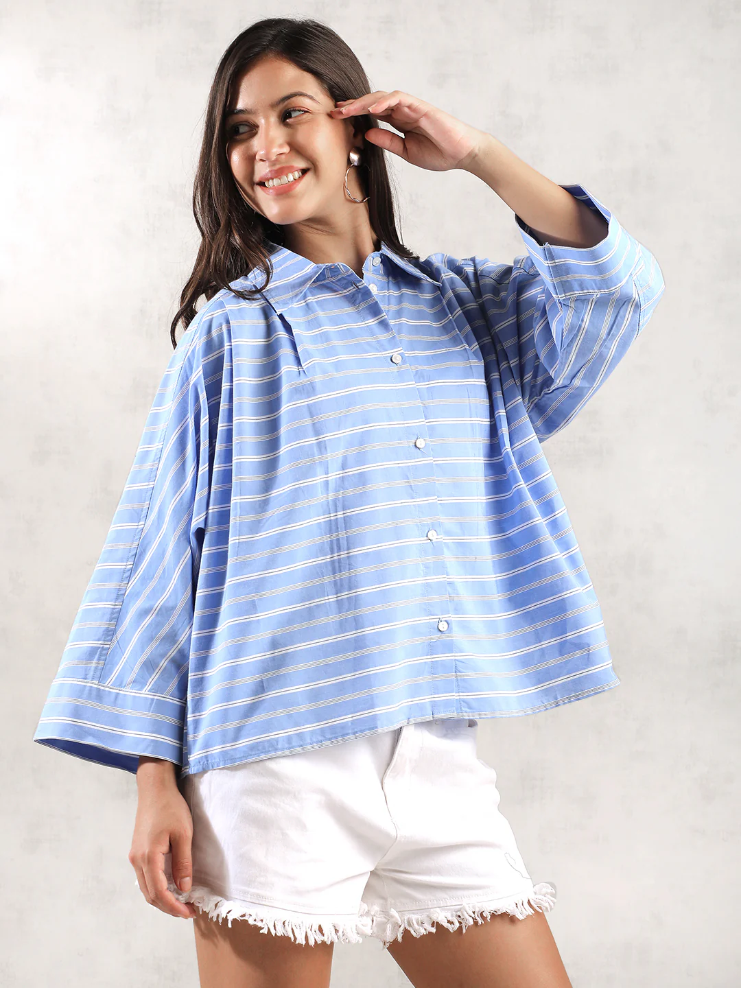 Women Blue Regular Fit Top - Image 3