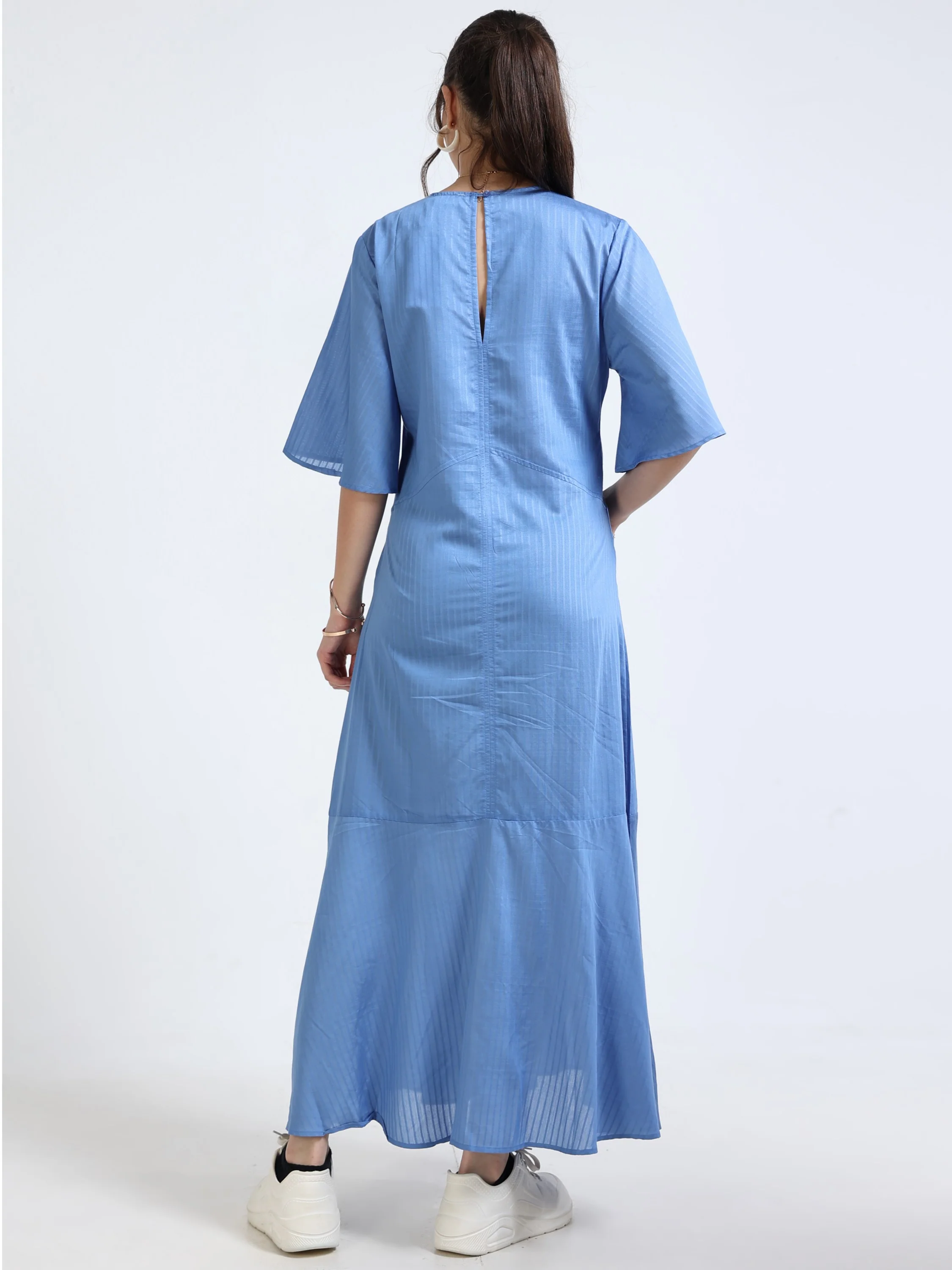 Women Bell Sleeve Maxi Dress - Image 2