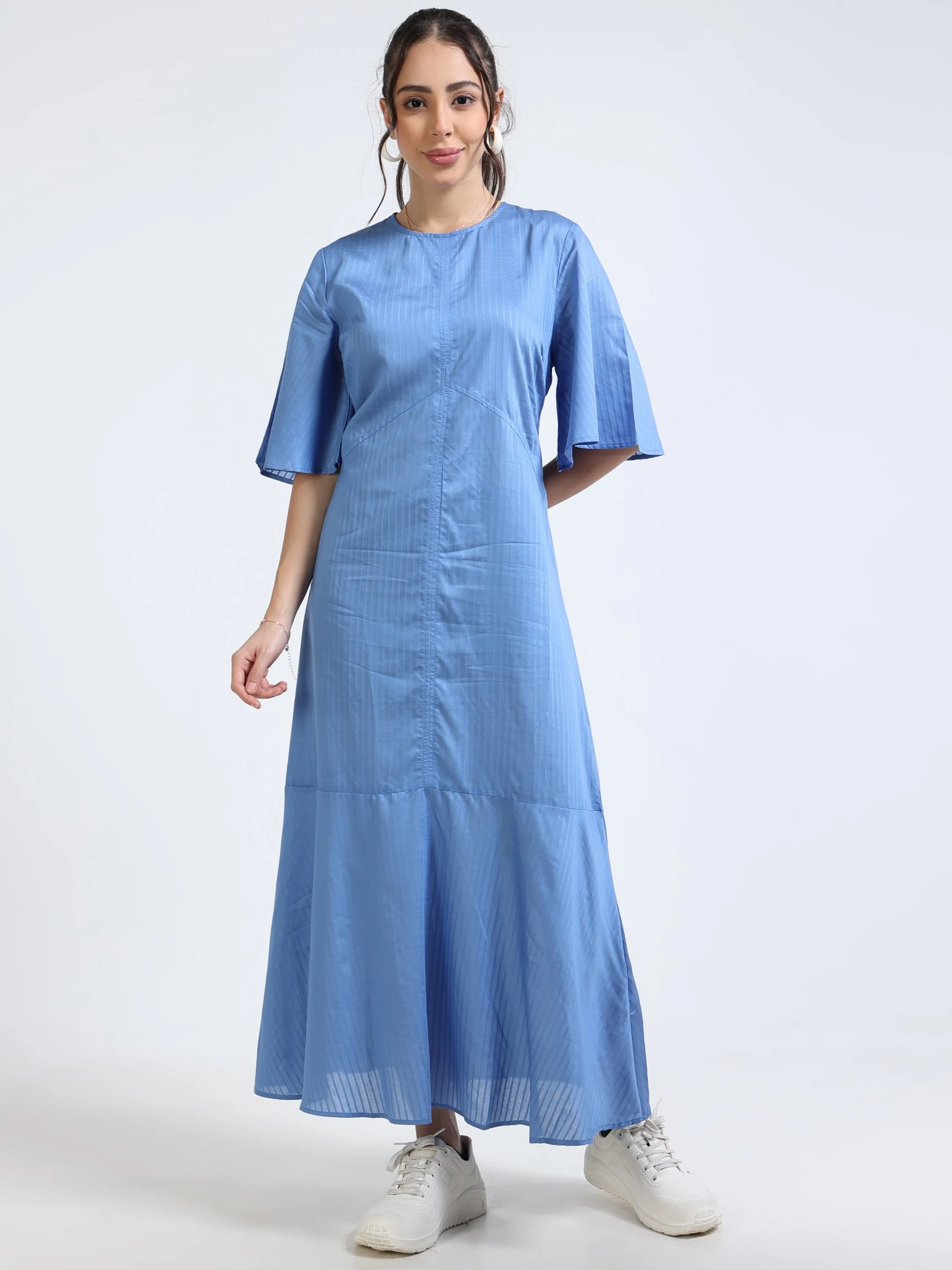 Women Bell Sleeve Maxi Dress - Image 3