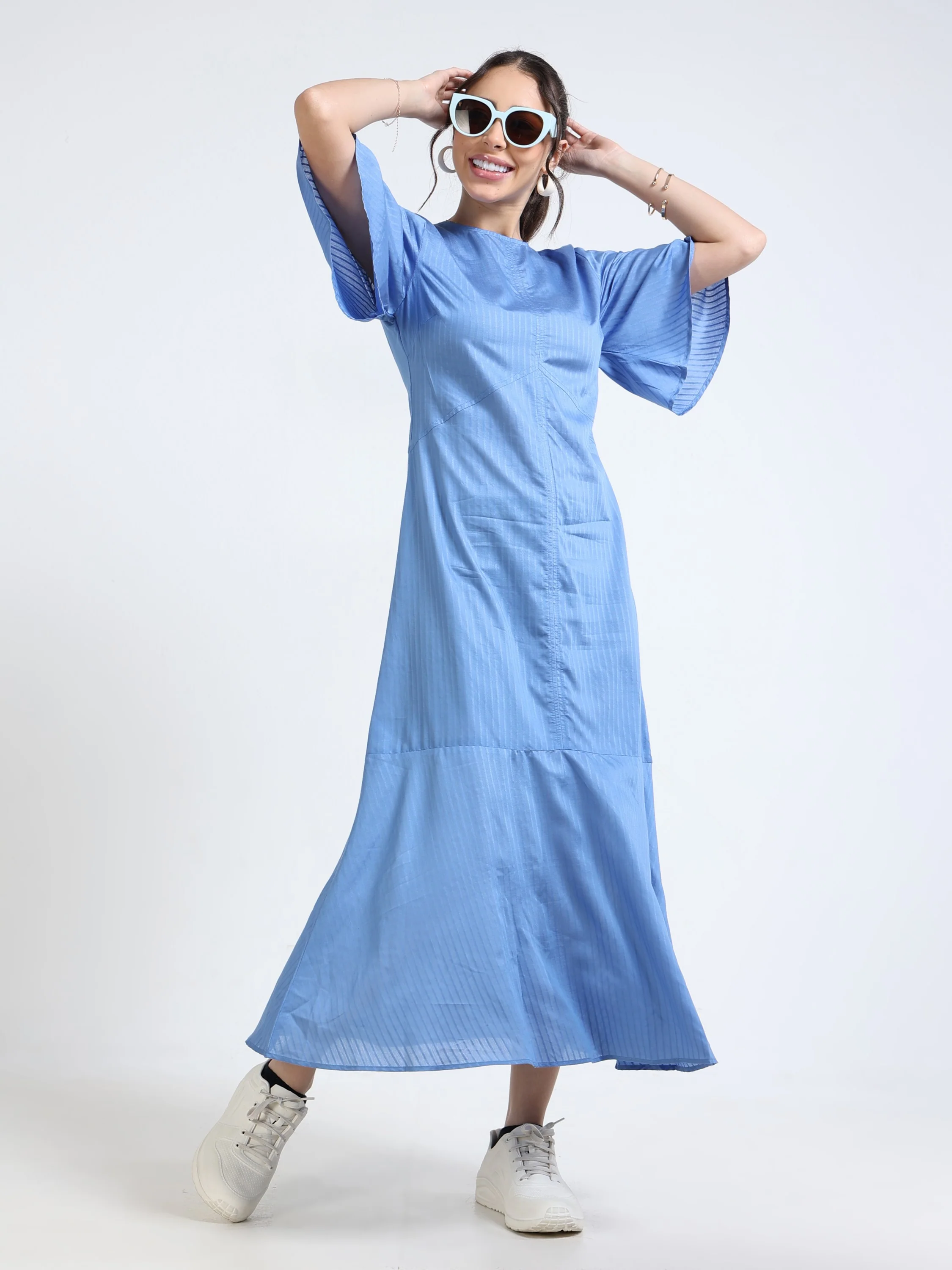 Women Bell Sleeve Maxi Dress - Image 6