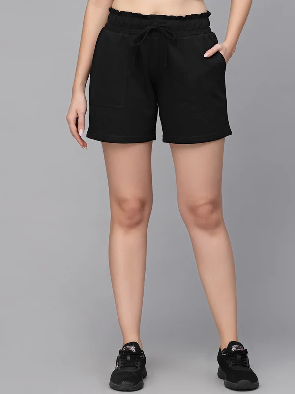 Women Black Odour Free Shorts - Image 3