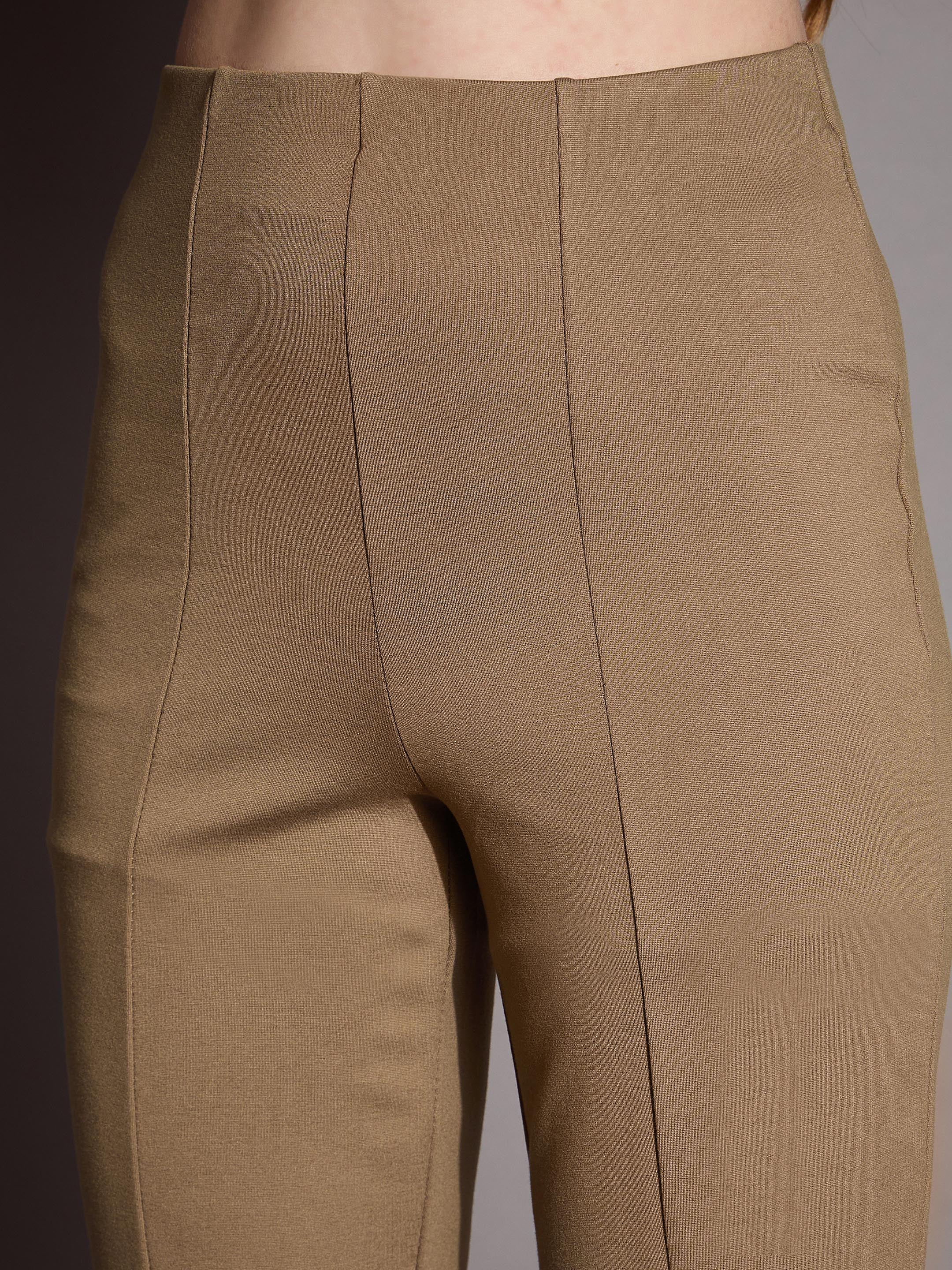 Women Brown Bootcut Flared High-Rise Trousers - Image 4