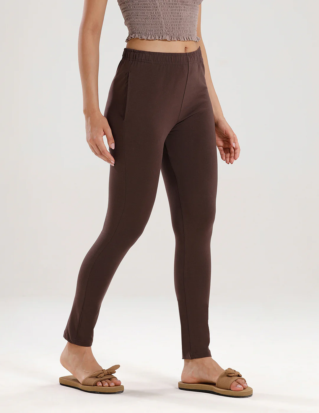 Women Brown Casual Pants - Image 2