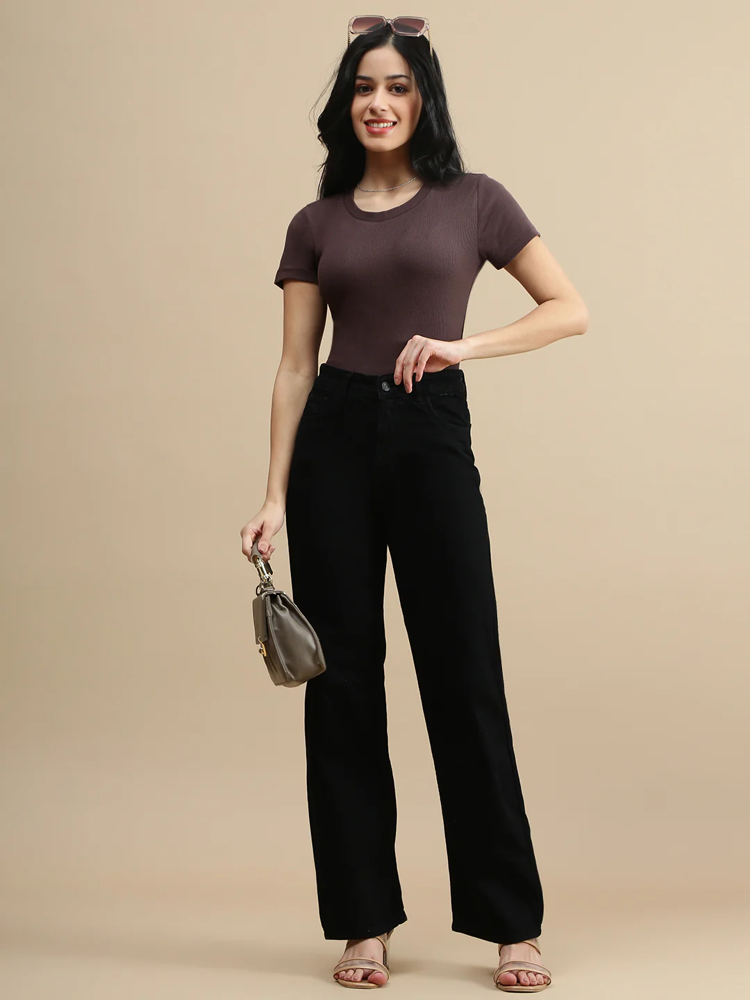 Women Brown Casual Top - Image 5