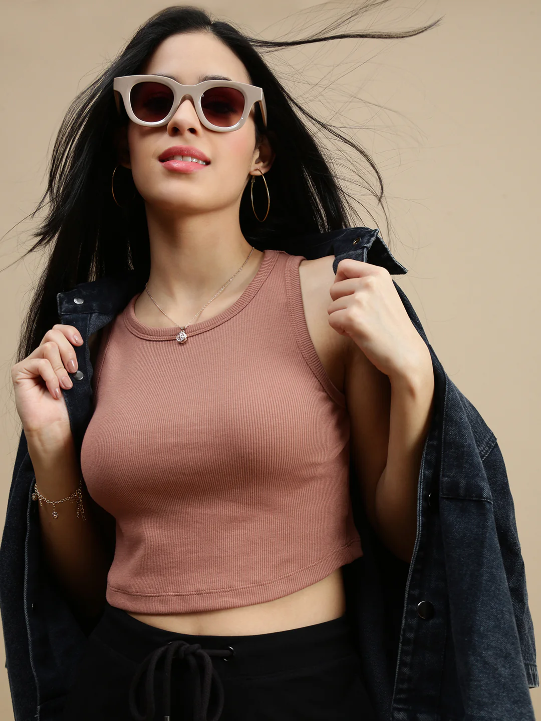 Women Brown Casual Top - Image 3