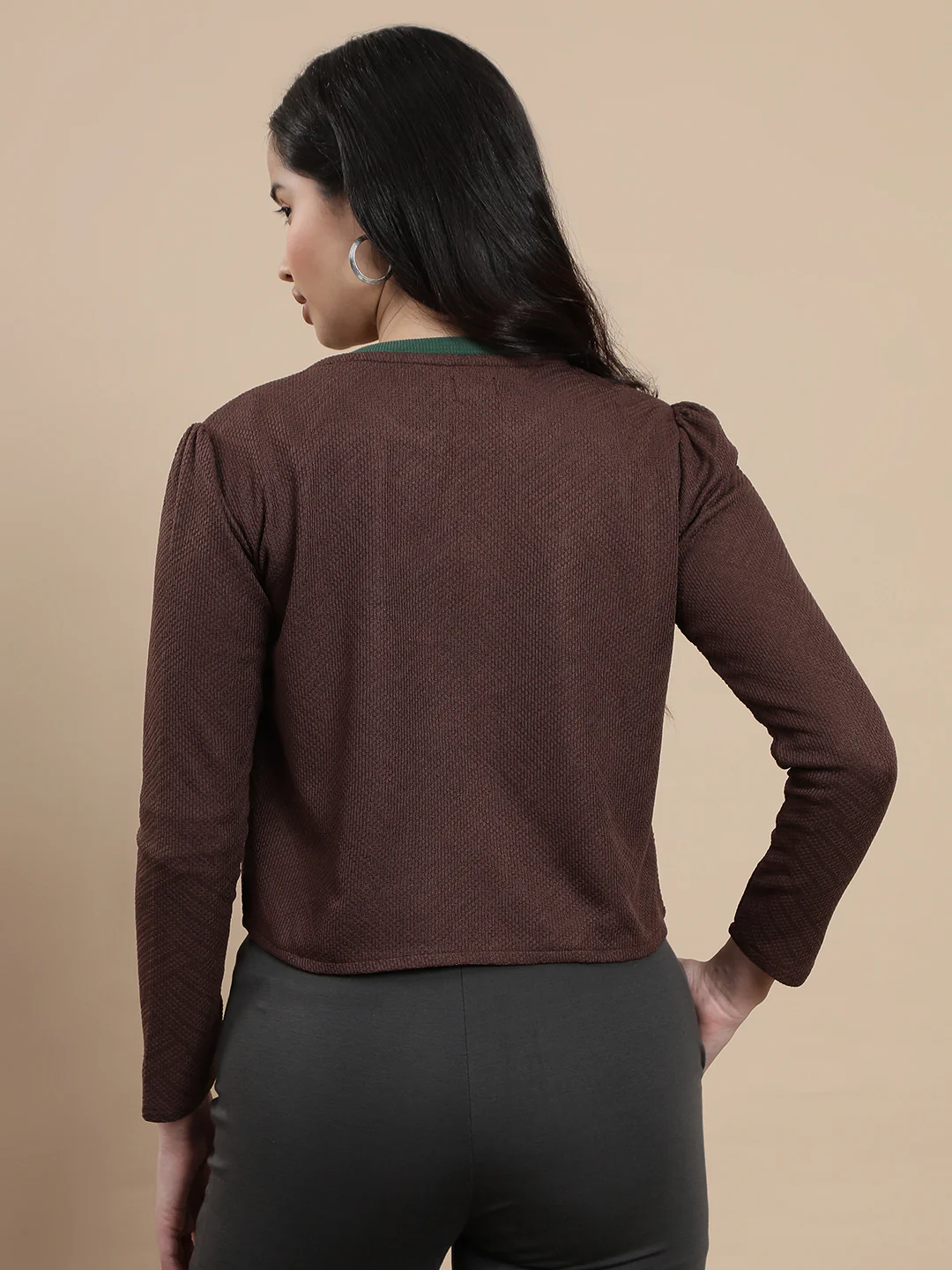 Women Brown Casual Top - Image 2