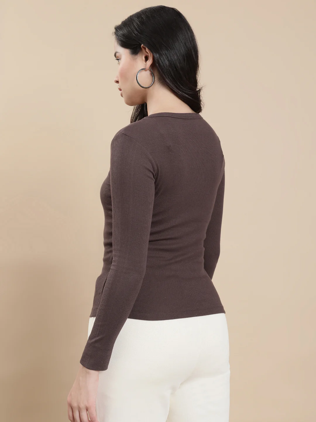 Women Brown Casual Top - Image 2