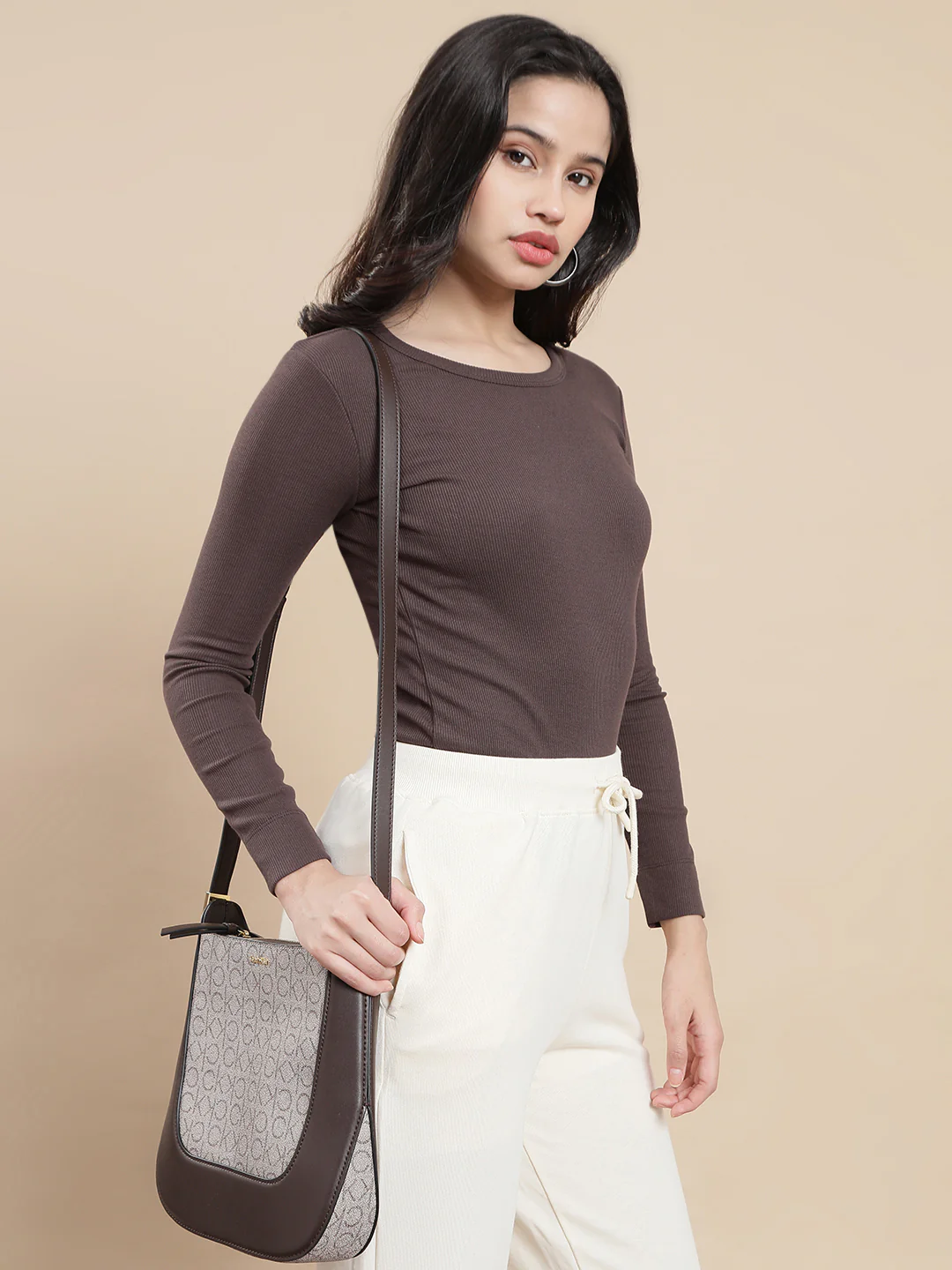 Women Brown Casual Top - Image 3