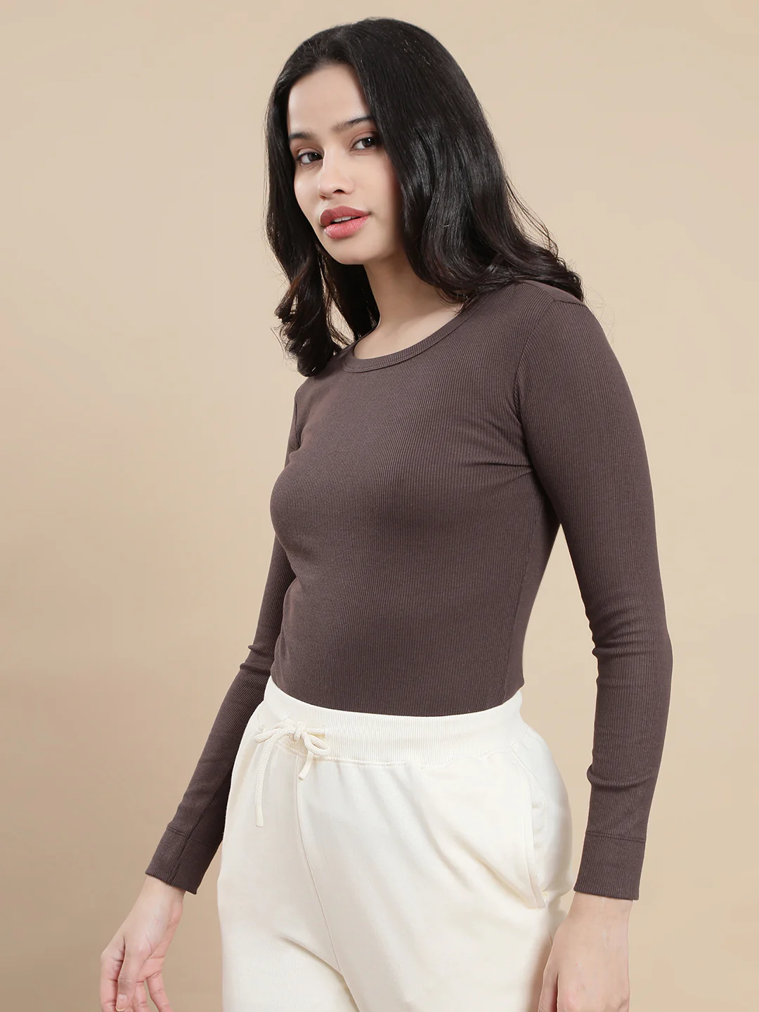 Women Brown Casual Top - Image 4